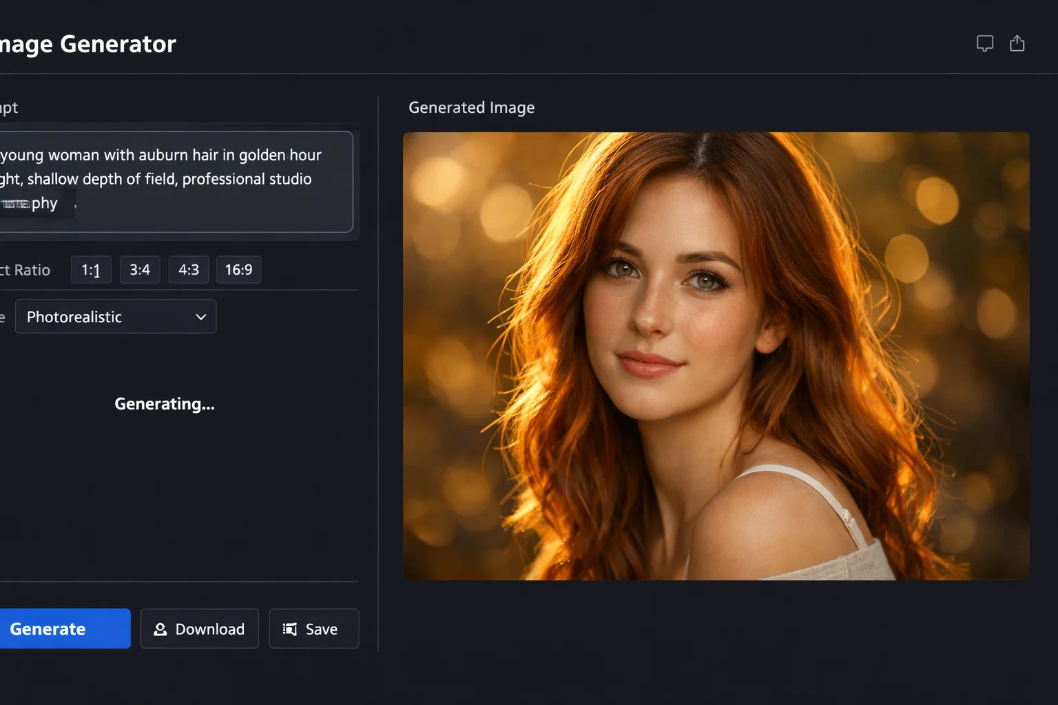 Nano Banana 2 interface showing portrait generation result